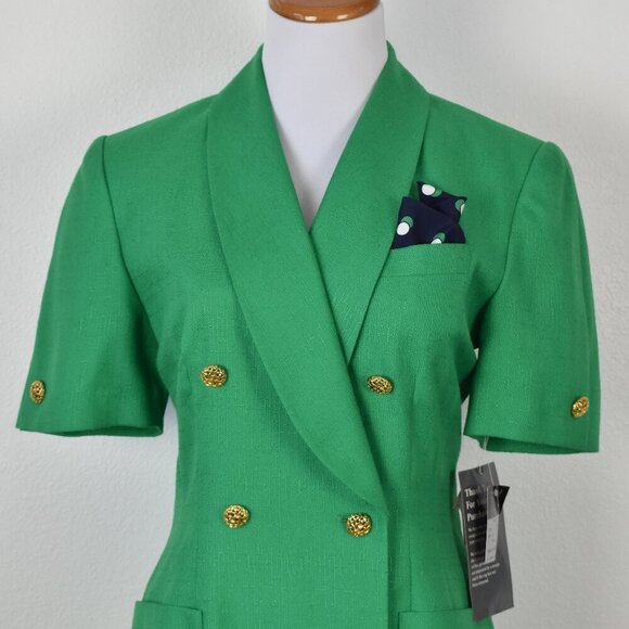 Vintage Kasper Wrap Suit Dress NEW - 10P - Picture 2 of 13